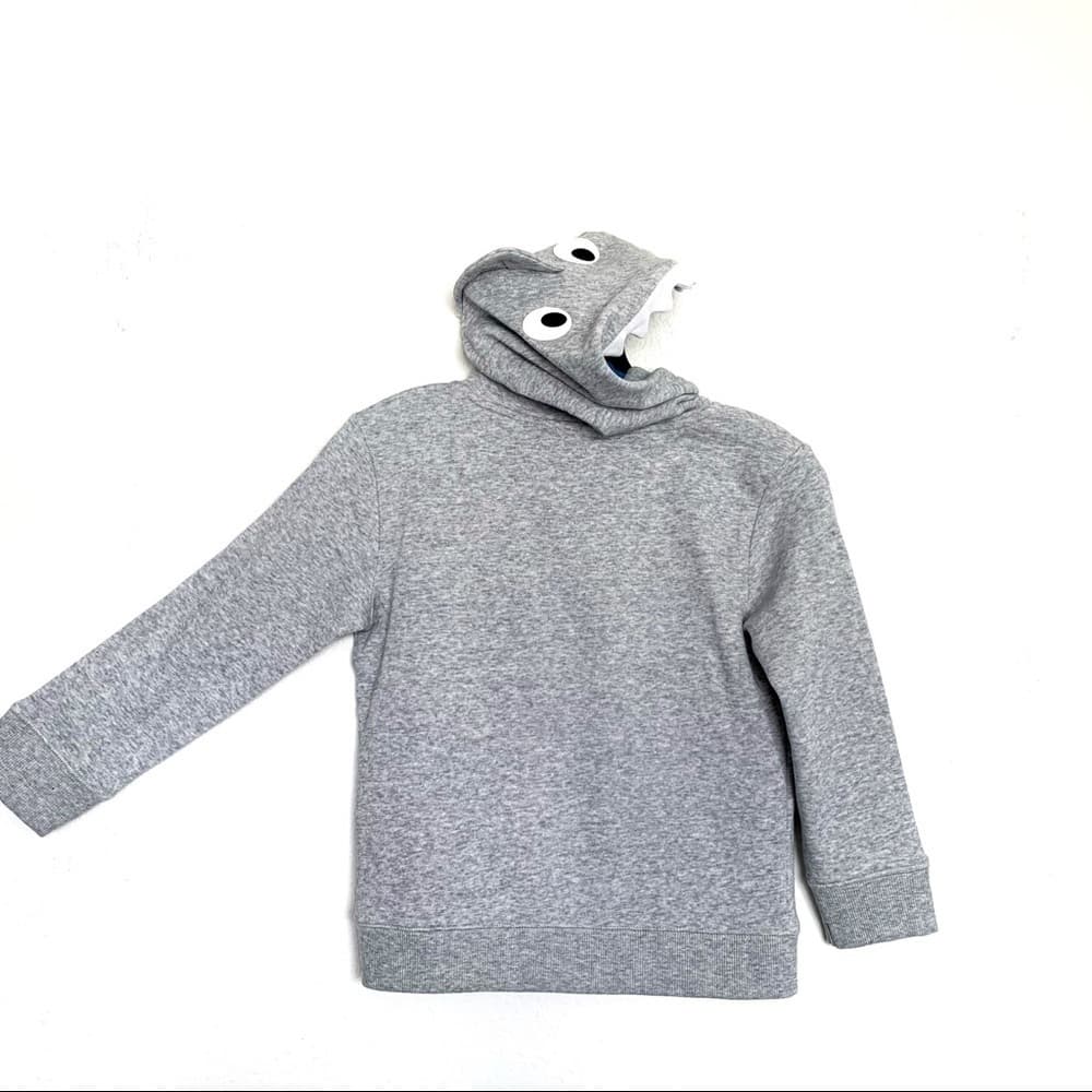 Craft+Flow Boys‎ Hoodie Grey/Blue Shark NWT - Thumbnail 3