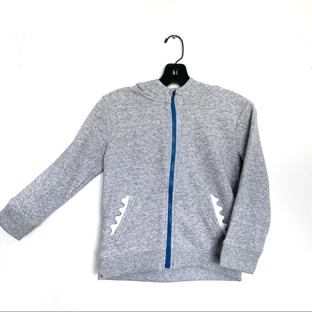 Craft+Flow Boys‎ Hoodie Grey/Blue Shark NWT - Thumbnail 2