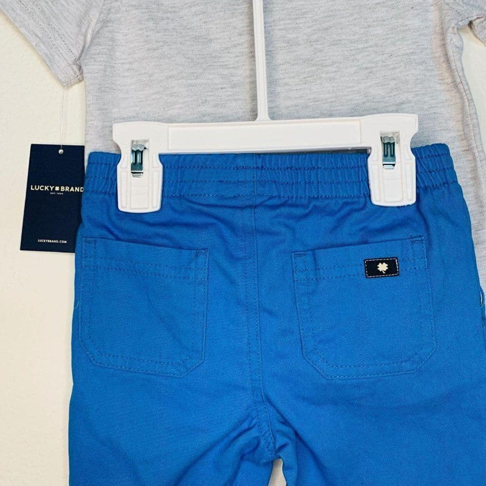 Lucky Brand Boys 02 Piece Set Shirt+Shorts - Thumbnail 4