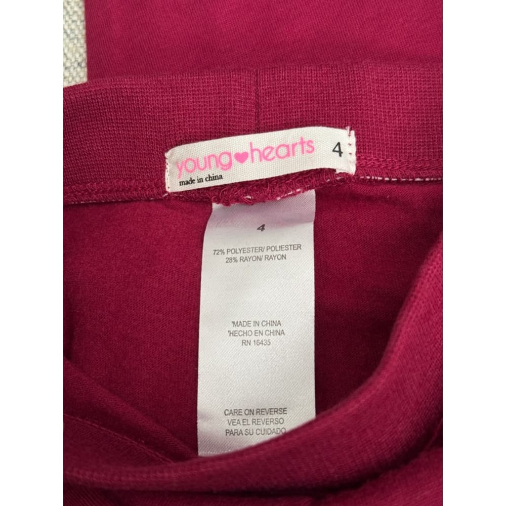 Girls Young Hearts Pants‎ Size 4 Red - Thumbnail 3