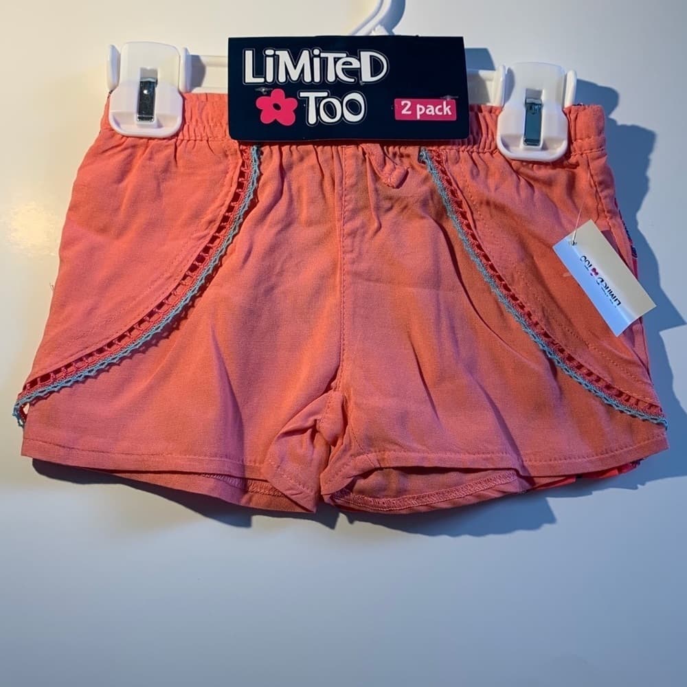 Girls Limited Too 2 pack summer shorts 2T - Thumbnail 2