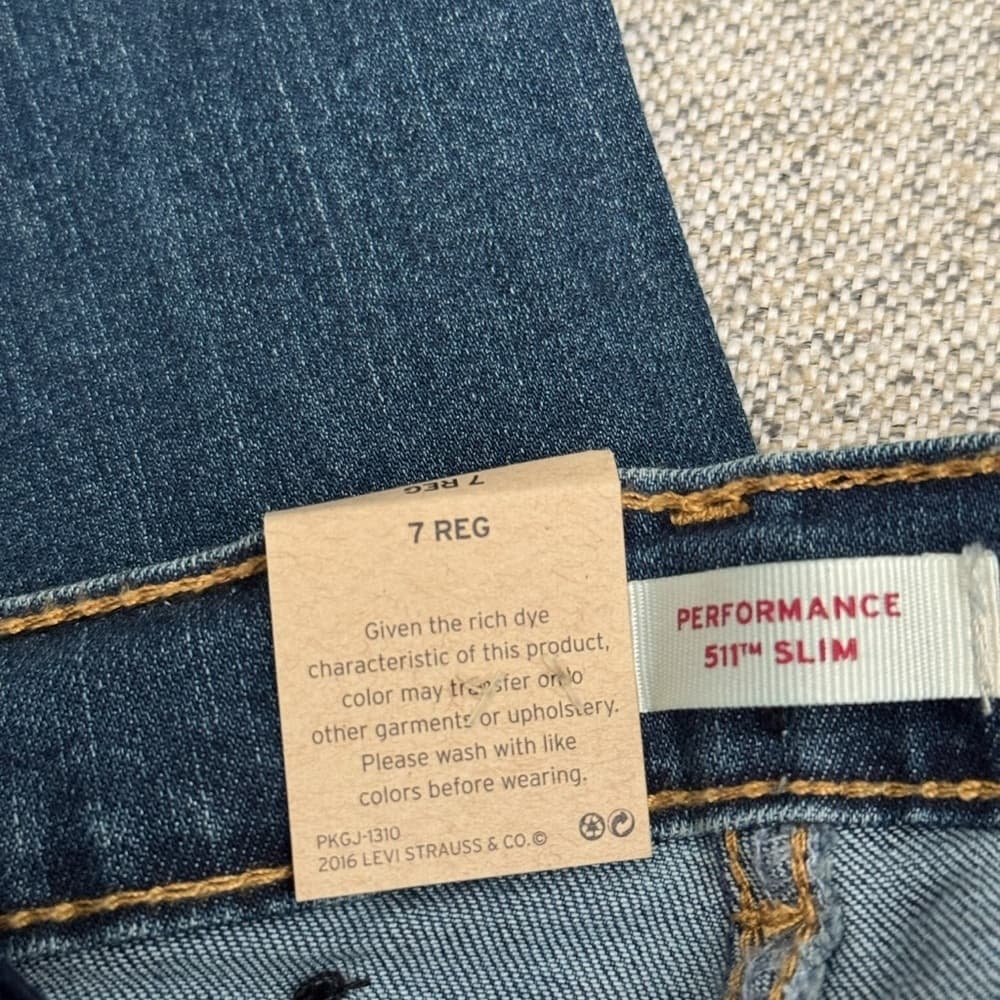Levi's Blue Slim Jeans Classic Denim Style - Thumbnail 6