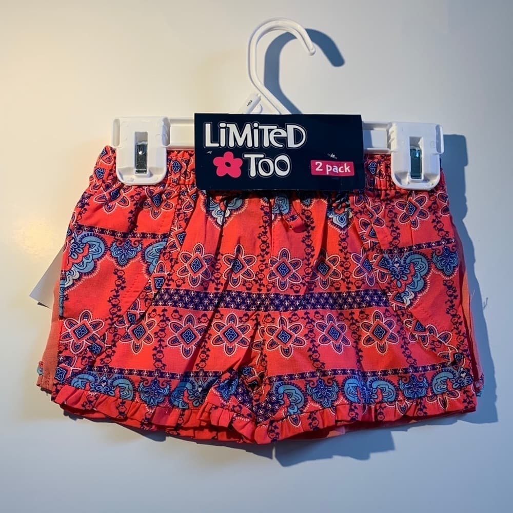 Girls Limited Too 2 pack summer shorts 2T
