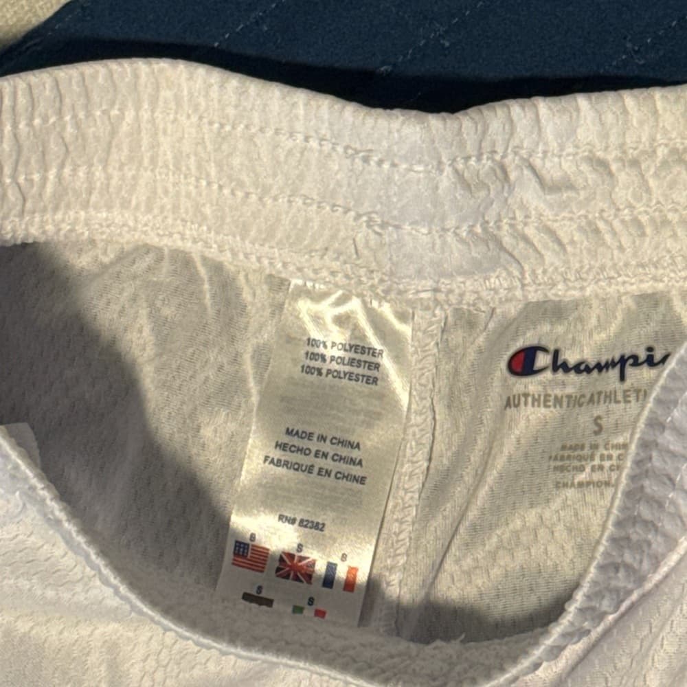 Champion White Athletic Shorts Classic‎ Design - Thumbnail 4