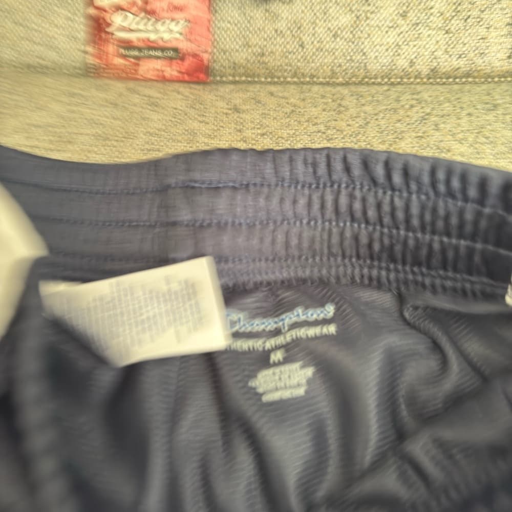 Champion Dark‎ Blue and White Mesh Shorts - Thumbnail 3