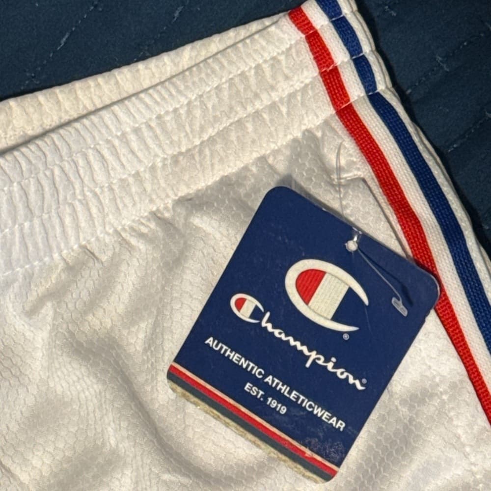 Champion White Athletic Shorts Classic‎ Design - Thumbnail 2