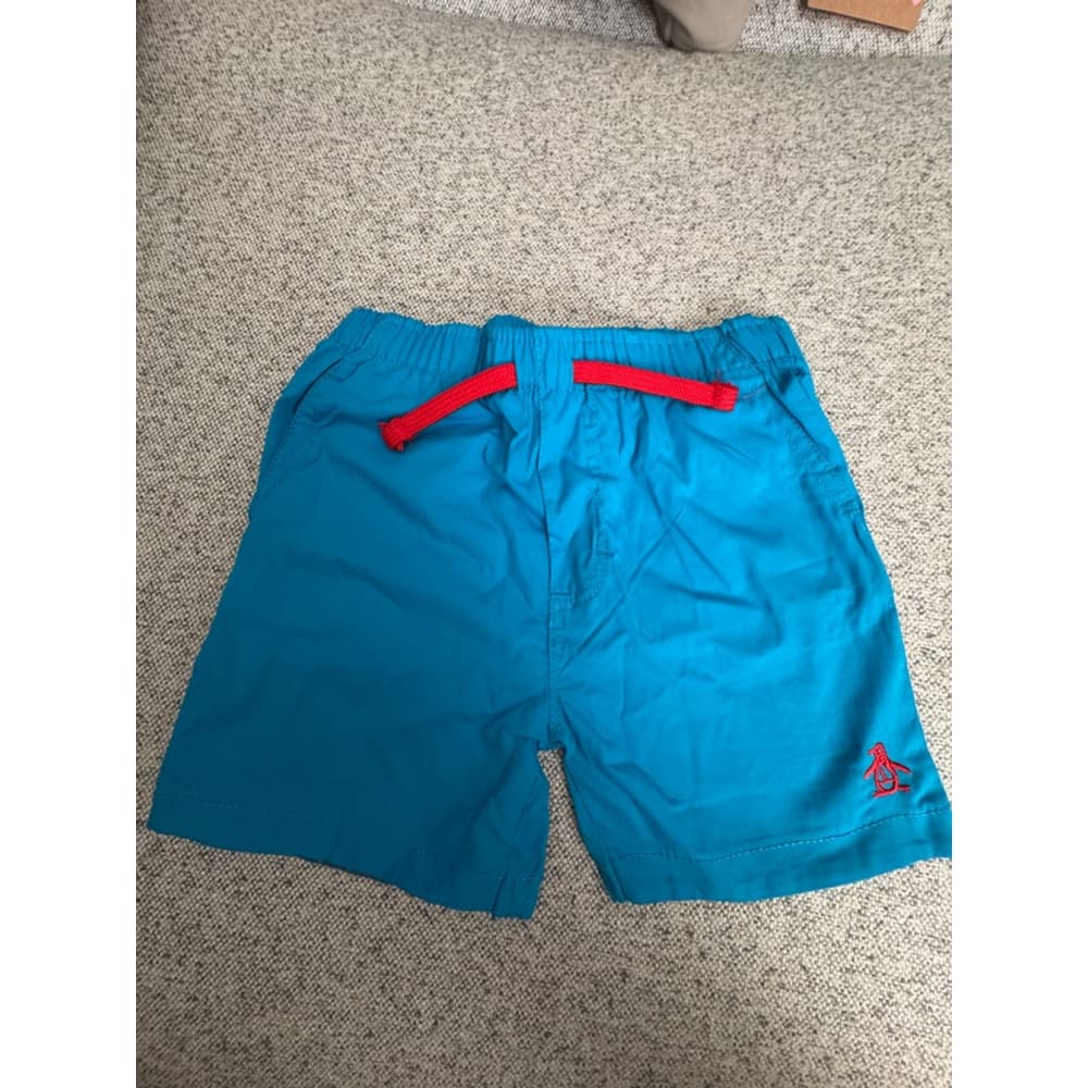 Boys Penguin Shorts Size‎ 12M Blue Casual