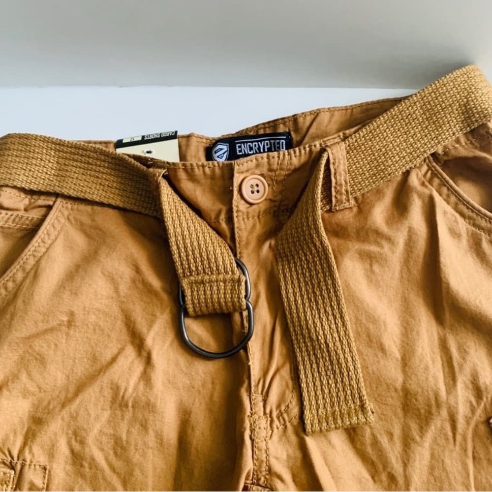 Brown Cargo Shorts for Men‎ - Thumbnail 2