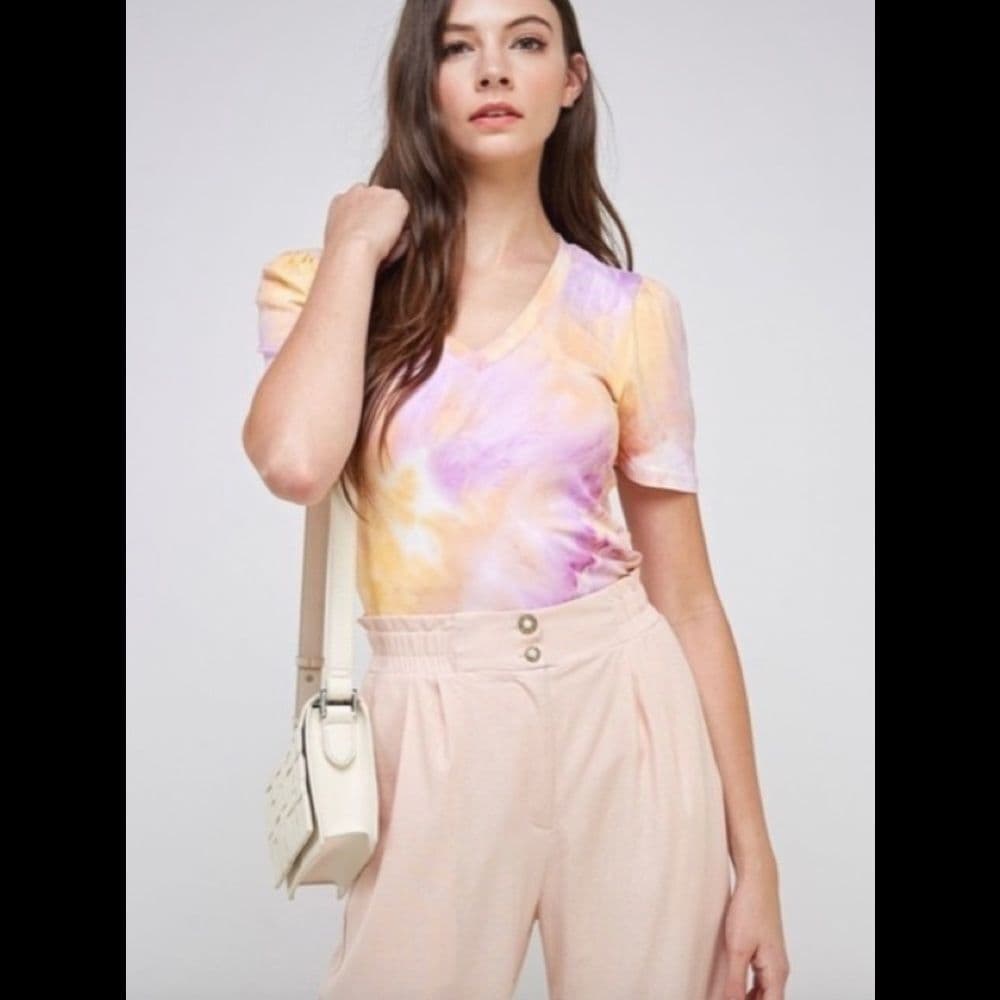 Sale 💜Women's tie dye V neck Tee