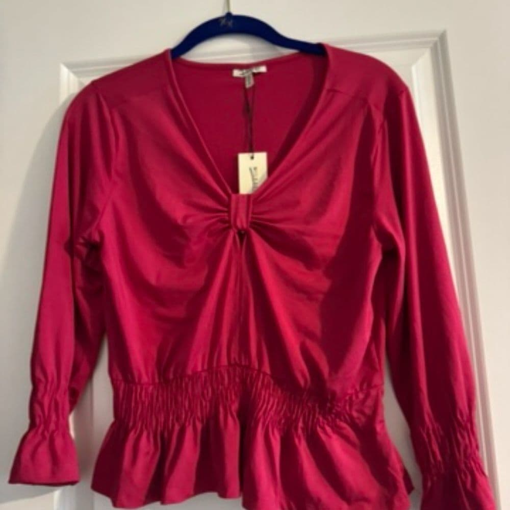 Red Long Sleeve Top