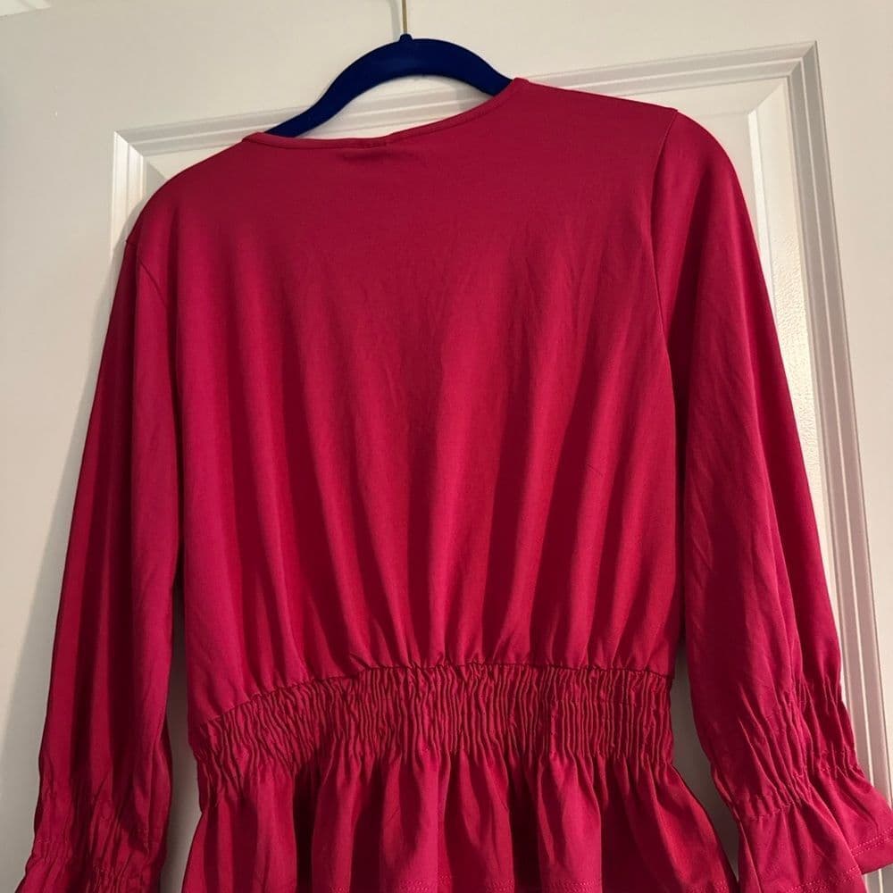 Red Long Sleeve Top - Thumbnail 2