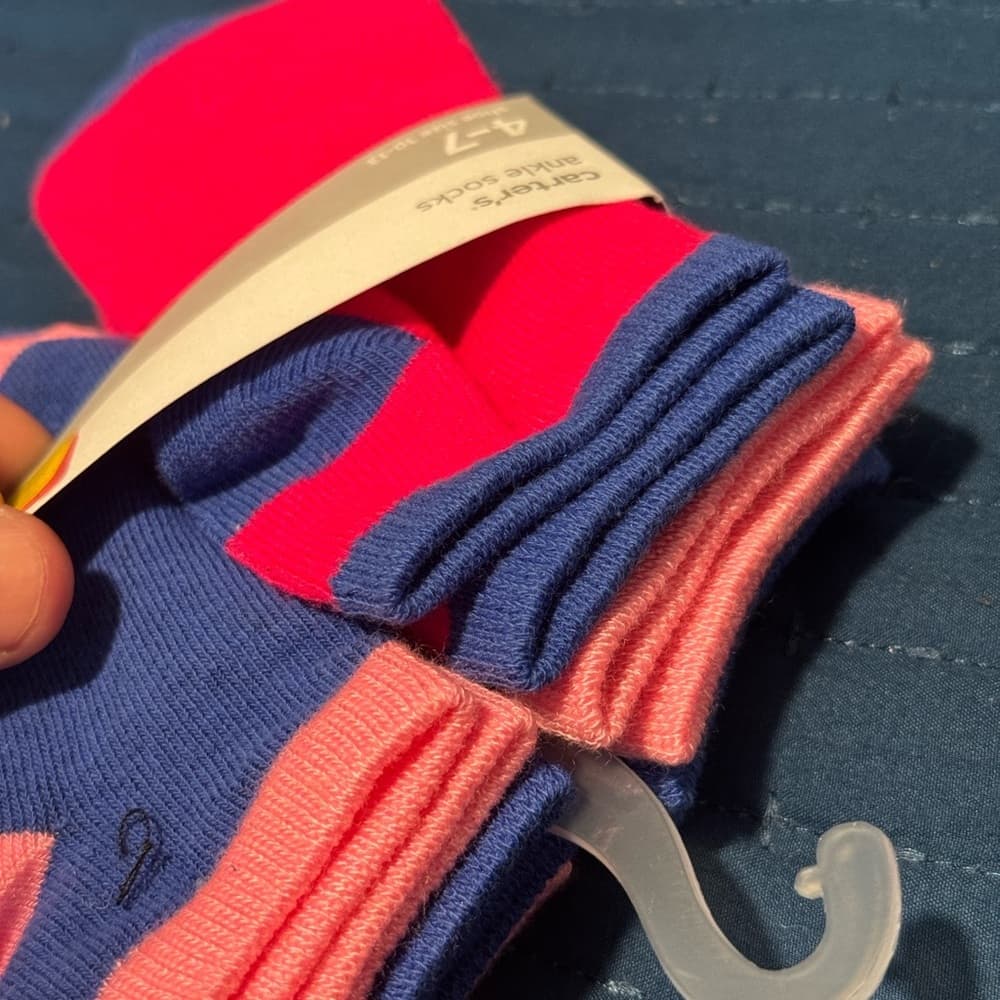 Carter's Red‎ and Blue Athletic Socks Colorful Design - Thumbnail 3