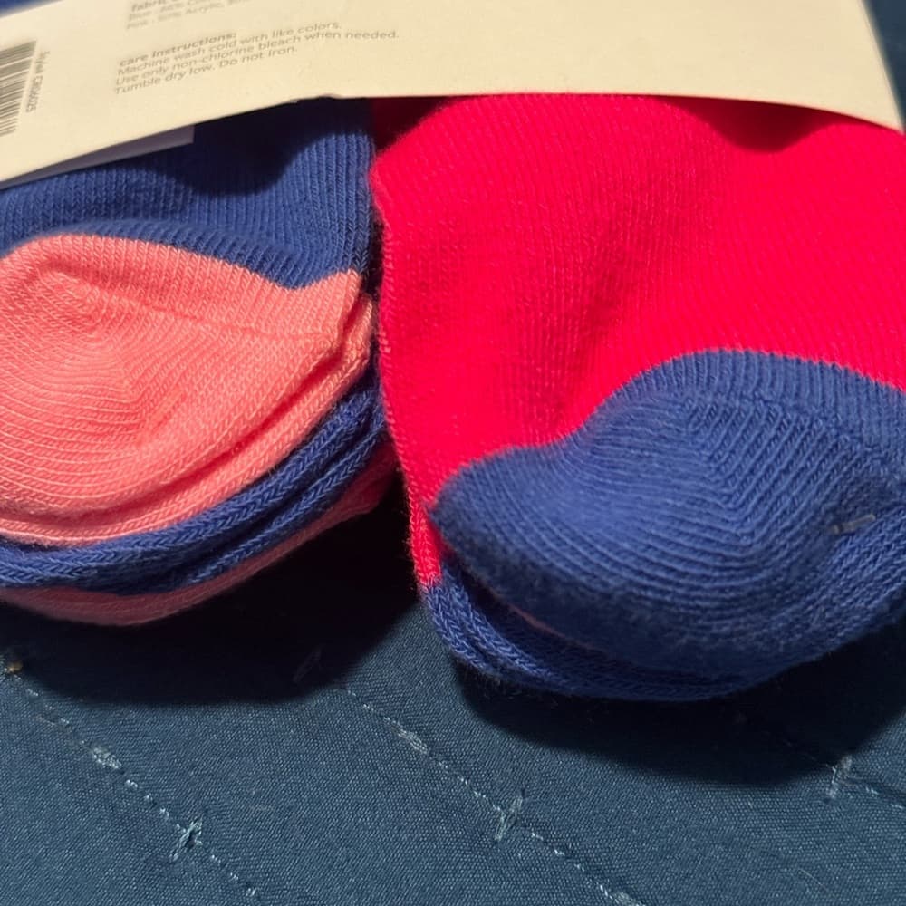 Carter's Red‎ and Blue Athletic Socks Colorful Design - Thumbnail 2