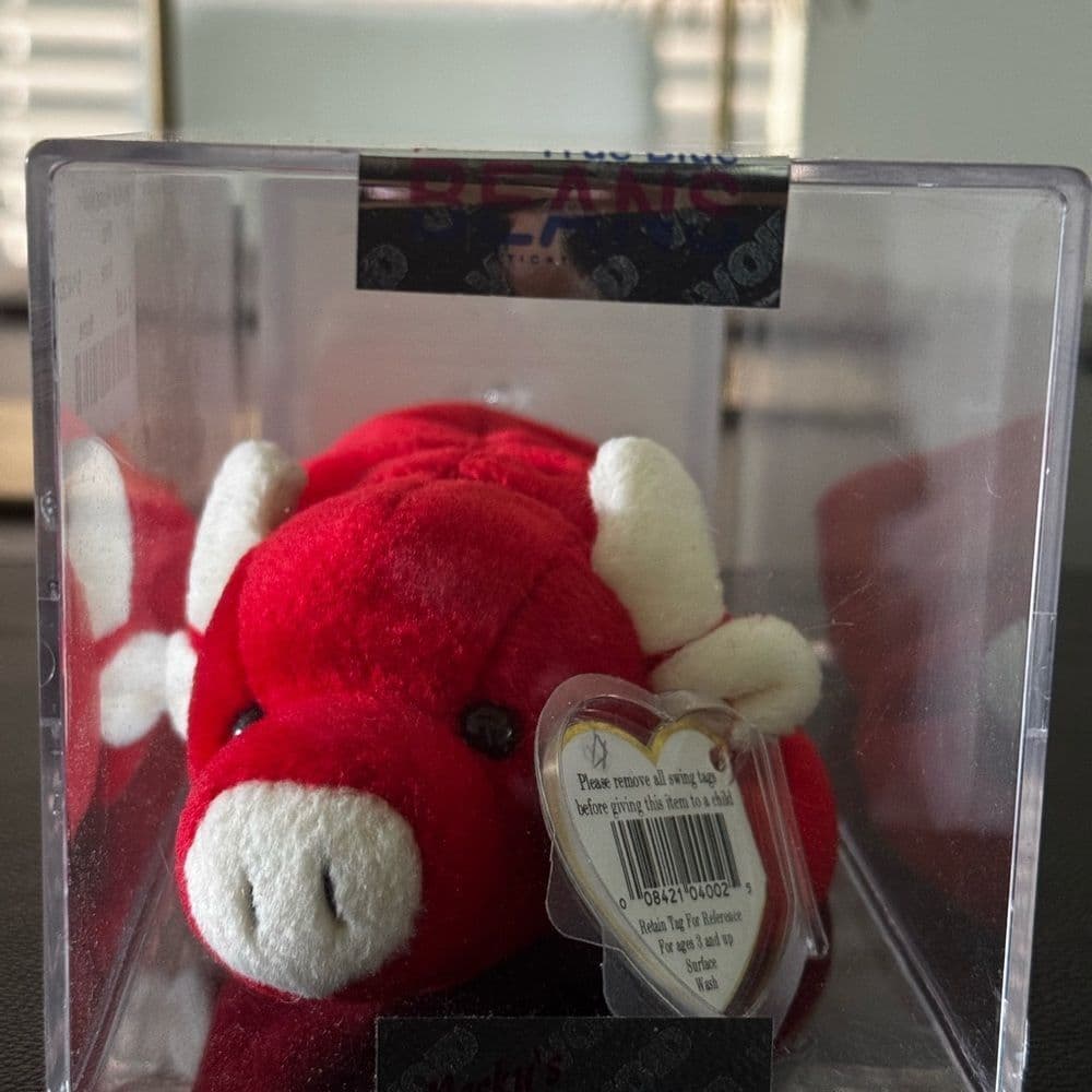 Ty Beanie Original babies Tabasco the Bull Plush Toy - 4002 Rare - Thumbnail 3