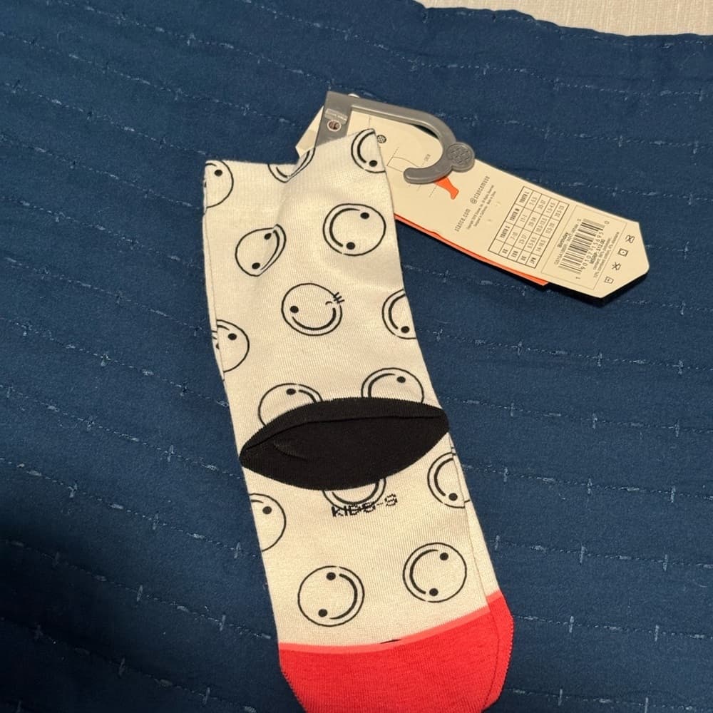 Stance Casual White and Red Socks with Playful Design - Thumbnail 4