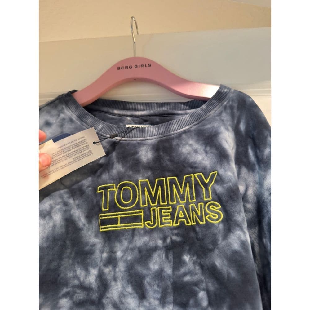 Girls Tommy Jeans Sweatshirt XS Blue Tie Dye - Thumbnail 6