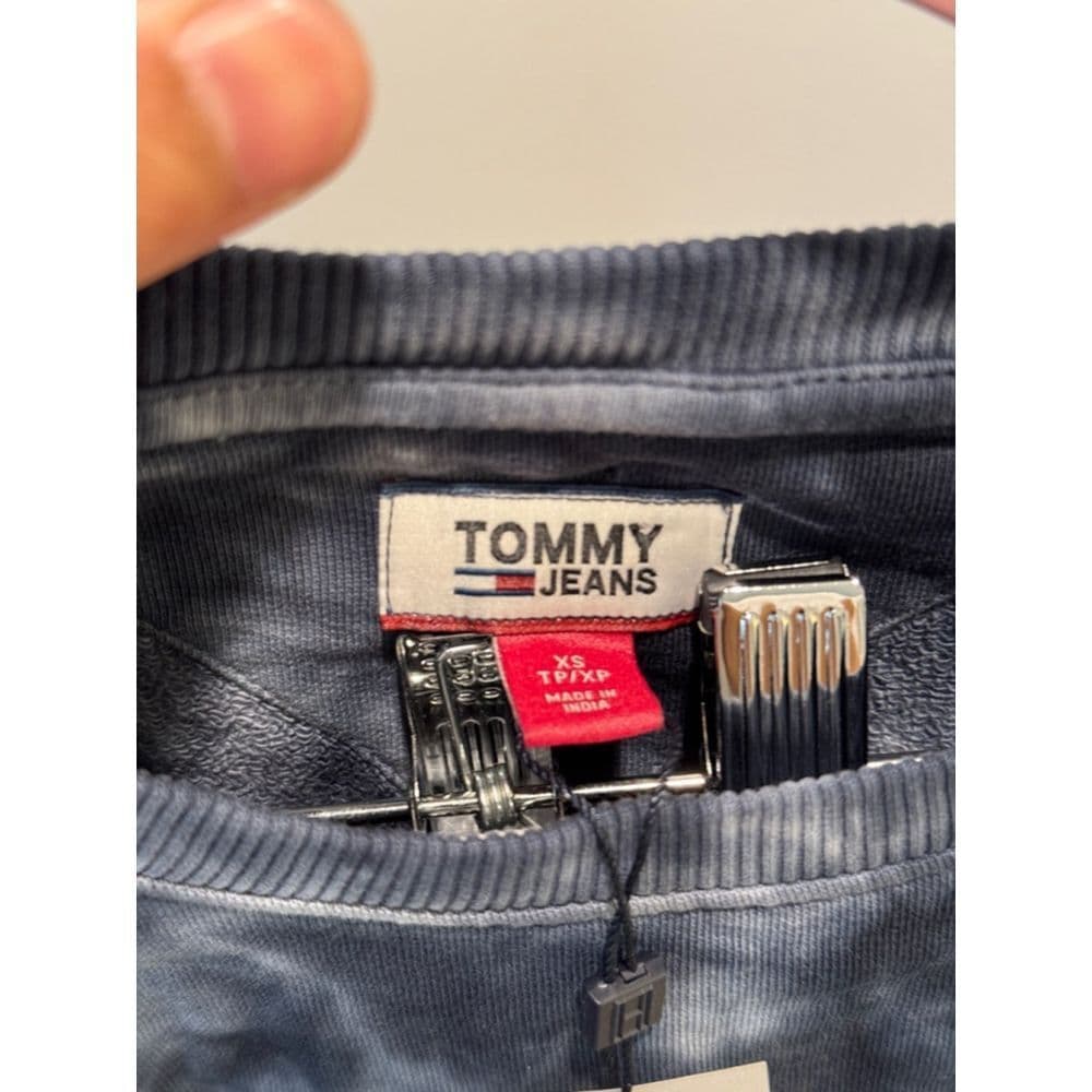 Girls Tommy Jeans Sweatshirt XS Blue Tie Dye - Thumbnail 5