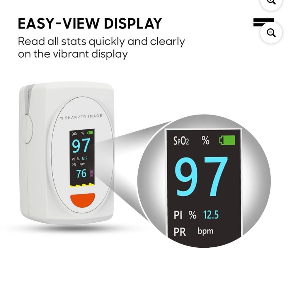 Sharper Image White Digital Oximeter - Thumbnail 3