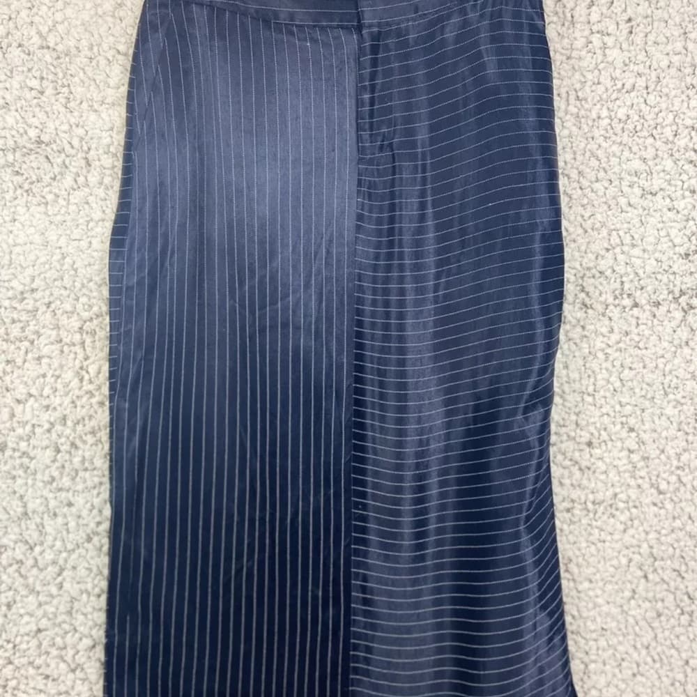Banana Republic Blue Ribbed Pencil Midi Skirt