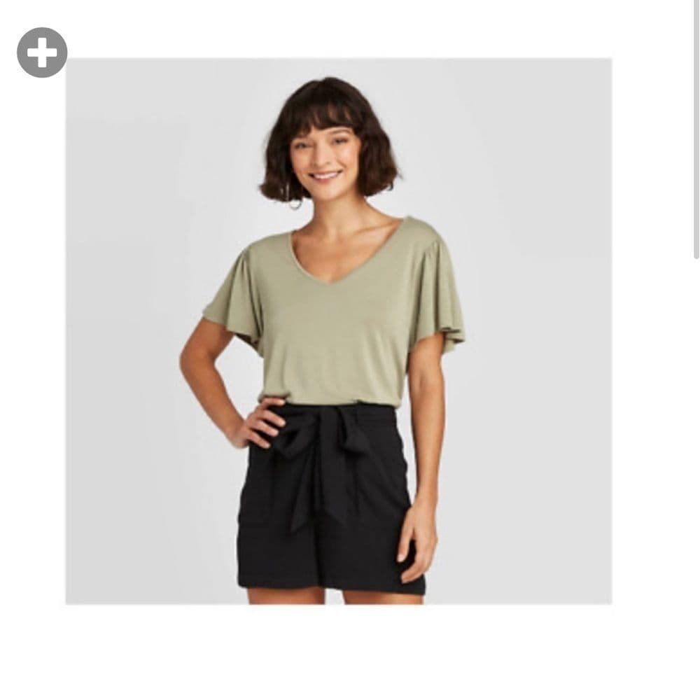 Womens New Day Short Sleeve v-neck Blouse