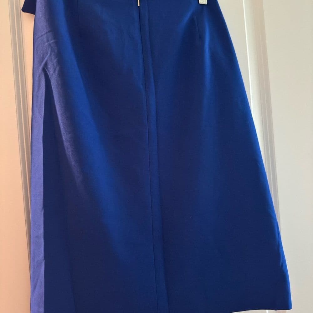 Calvin Klein Blue Asymmetrical A-Line Skirt - Thumbnail 5