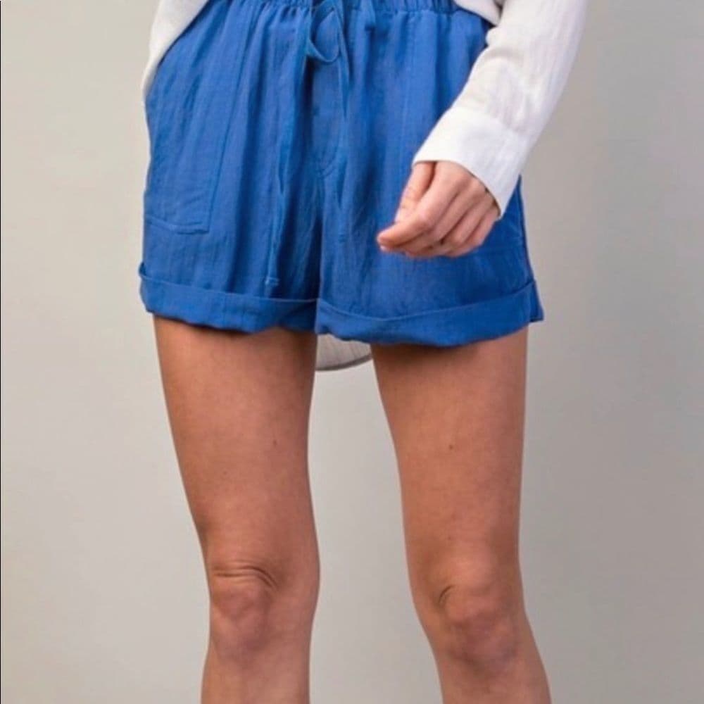 Women's Royal Blue Shorts - Thumbnail 3