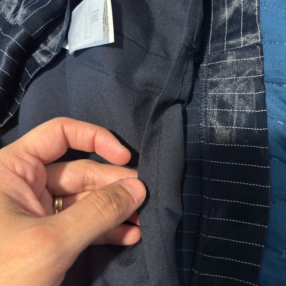 Banana Republic Blue Ribbed Pencil Midi Skirt - Thumbnail 3