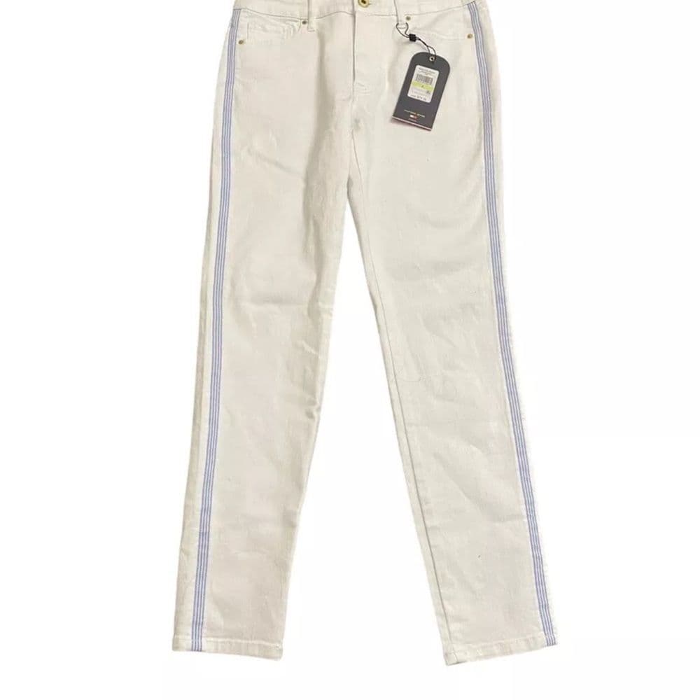 Tommy Hilfiger White Pants with Blue Accents - Thumbnail 3