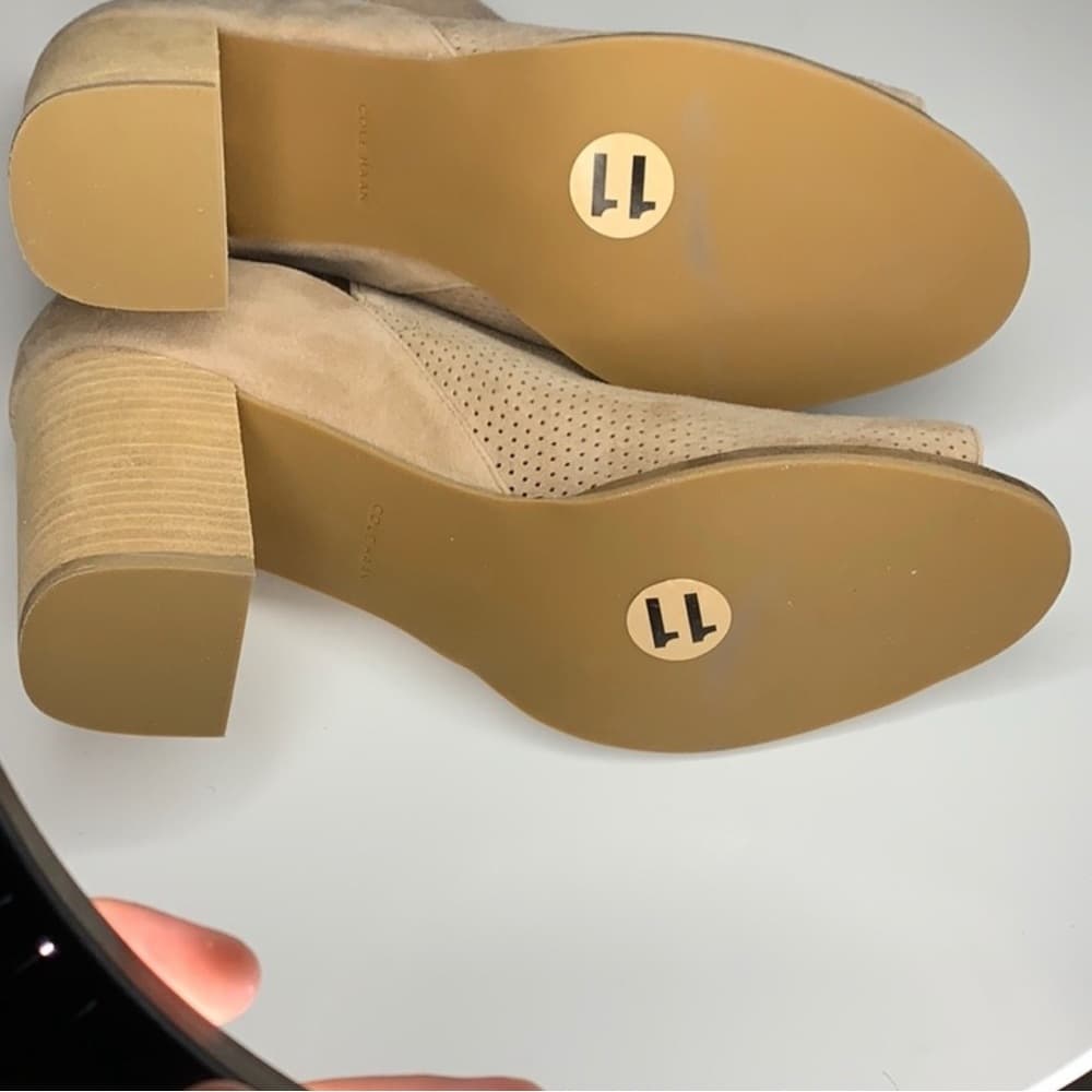 Cole Haan Tan Mules with Suede Finish - Thumbnail 4