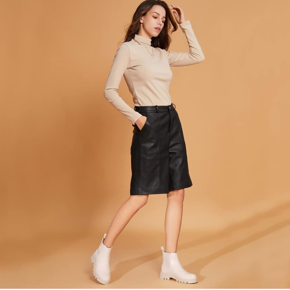Women's Cream Ankle Boots‎ - Thumbnail 4
