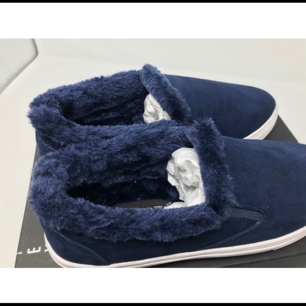 Steven‎ Madden Cuddles Navy Suede - Thumbnail 5