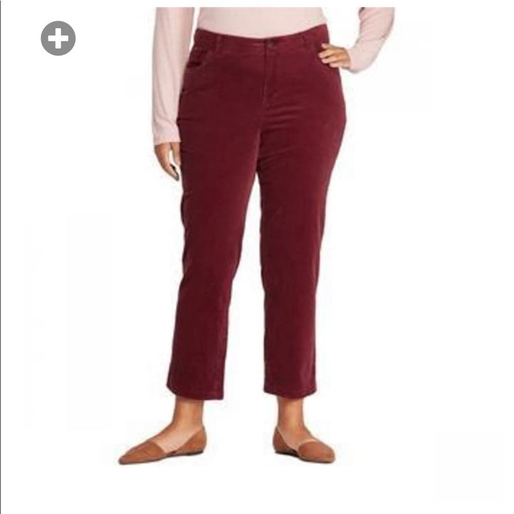Women's Plus Size Skinny Straight Fit Cropped - Thumbnail 5