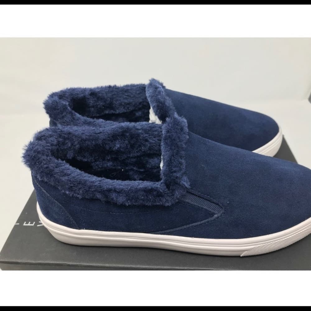 Steven‎ Madden Cuddles Navy Suede - Thumbnail 2