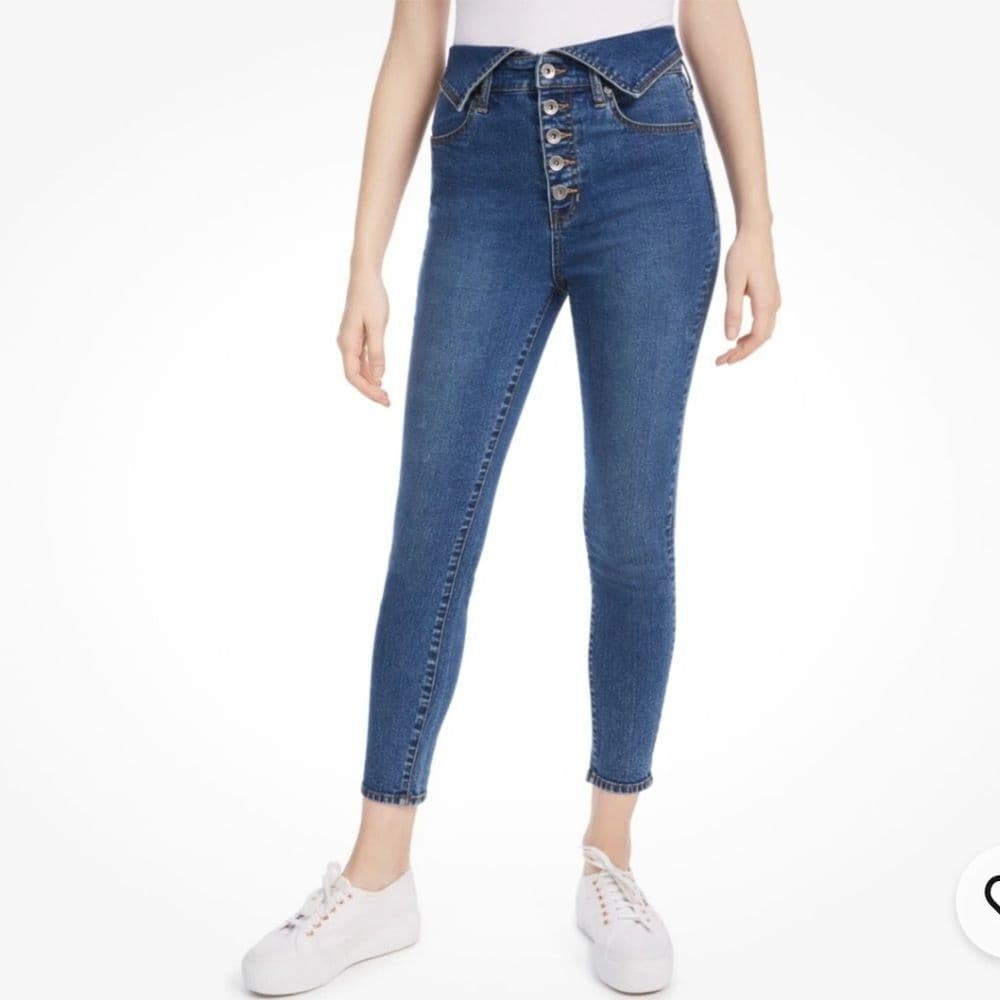 Kendall & Kylie Indigo Button-Up Jeans - Thumbnail 4