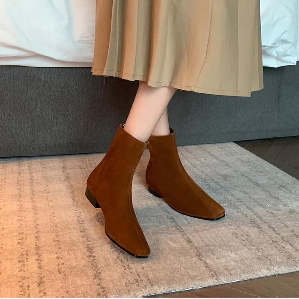 Tan Ankle Boots‎ for Women - Thumbnail 2