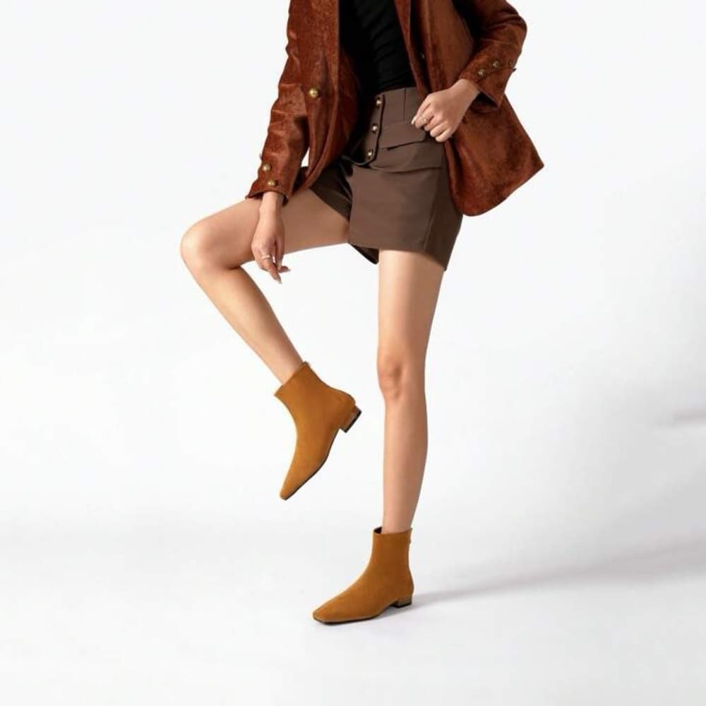 Tan Ankle Boots‎ for Women - Thumbnail 4