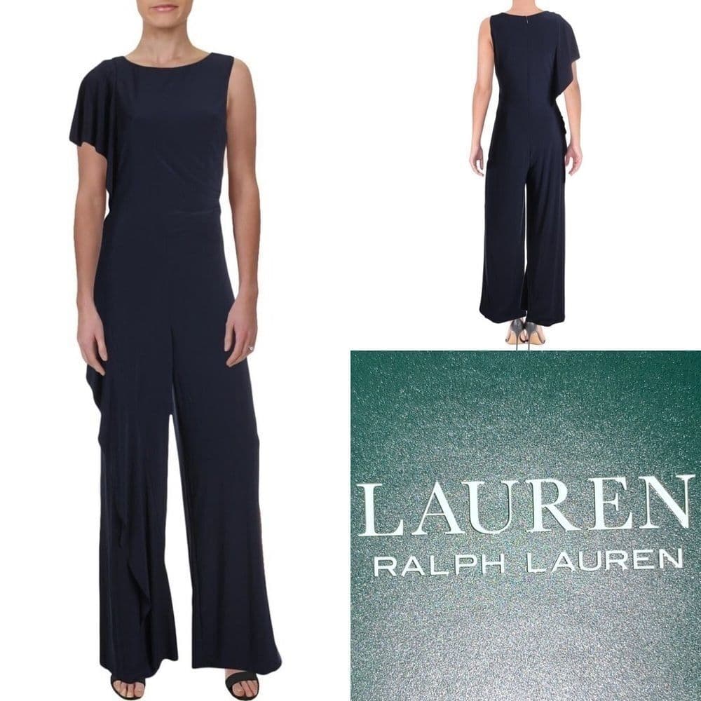 🆕RALPH LAUREN Ruffled Flutter Sleeves Jumpsuit