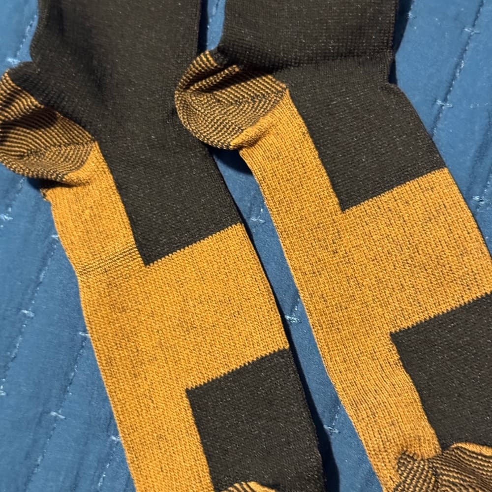 Black and Orange Athletic Socks for Versatile Comfort - Thumbnail 2