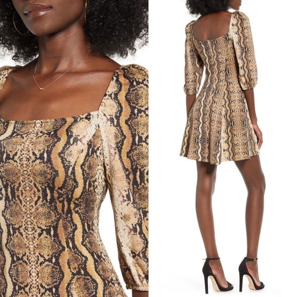 🆕Speechless Snakeprint Fit & Flare Dress