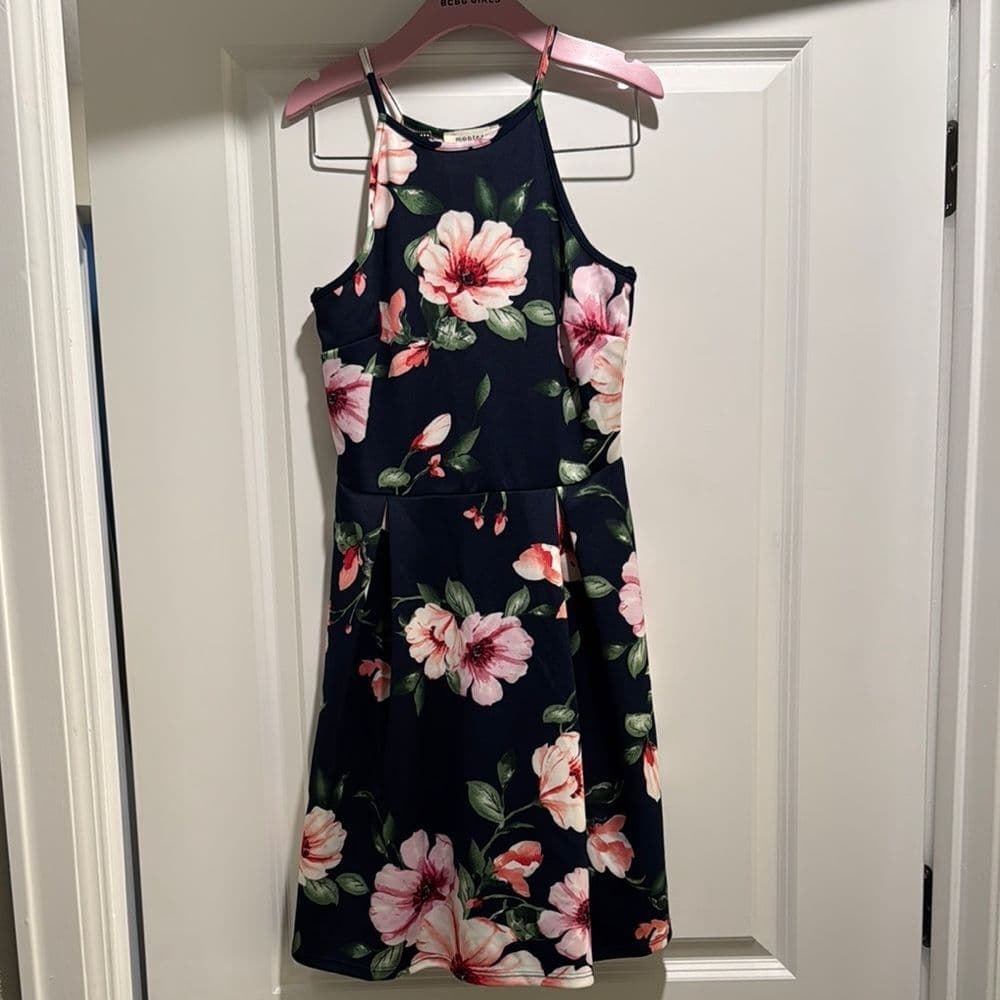 Monteau Navy Floral Dress