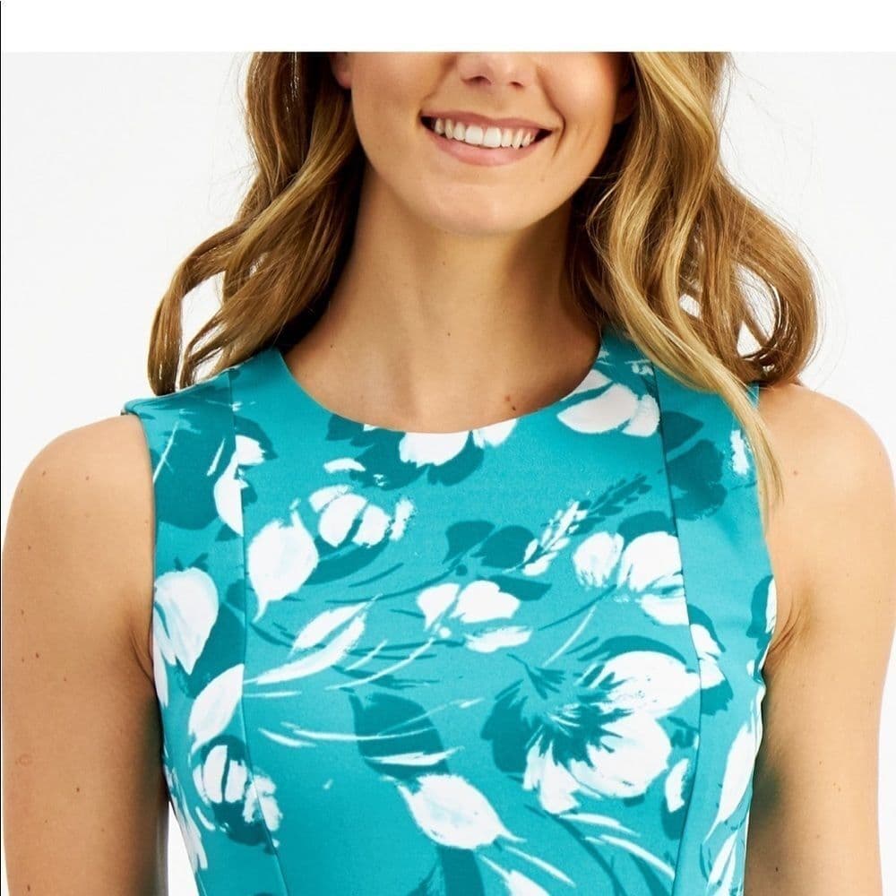 Calvin Klein Petite Floral-Print Sheath Dress