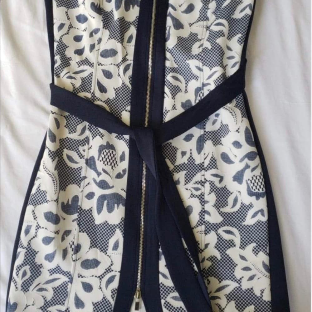 - 🆕Women's Flower Blue Beige Sleevess‎ Dress - Thumbnail 2