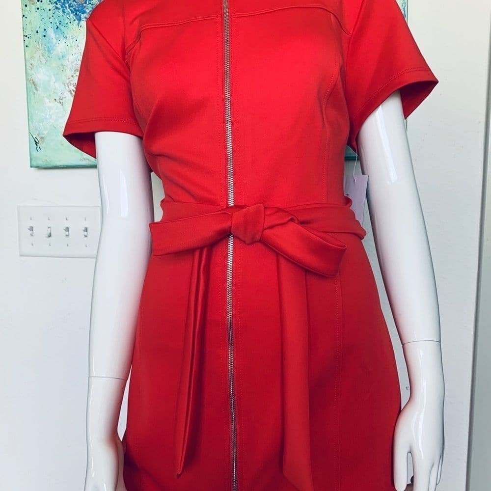 🆕 En Focus Studio Women's Red Dress - Thumbnail 4
