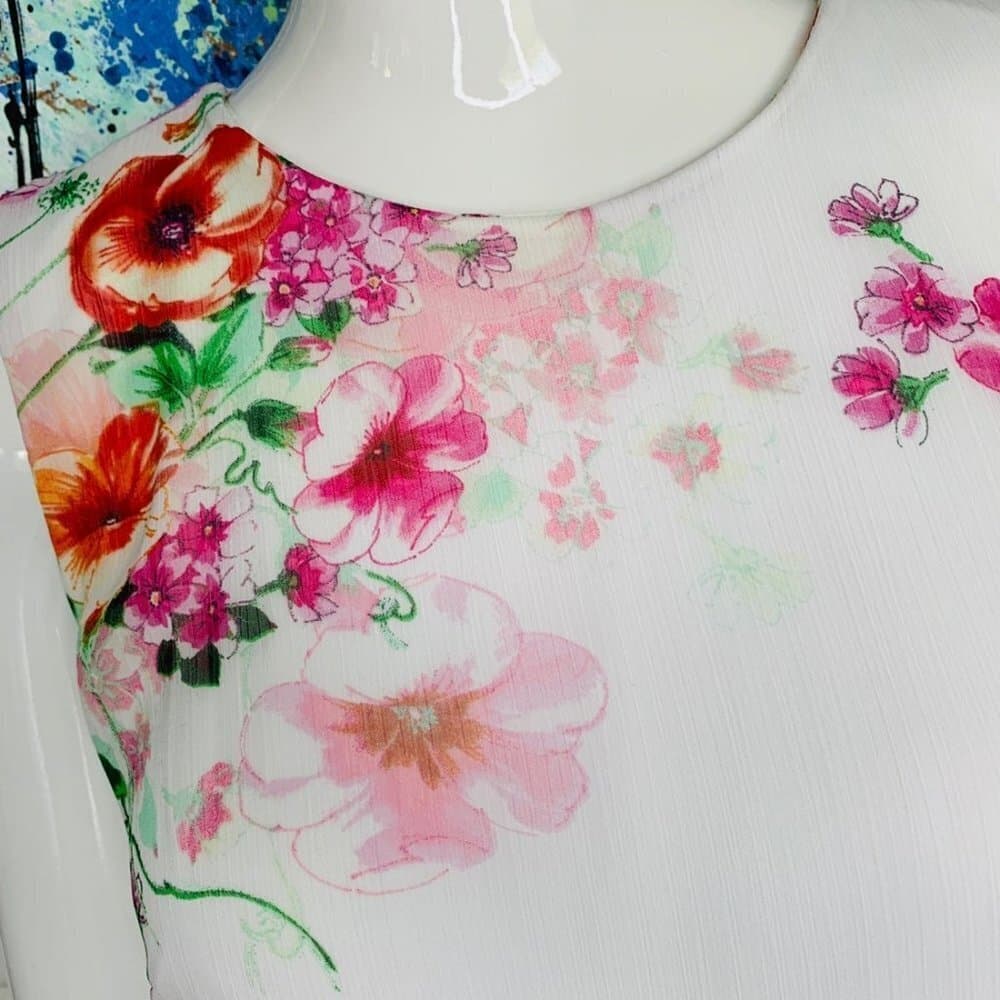 Calvin Klein Women's Floral A-Line‎ Dress - Thumbnail 8