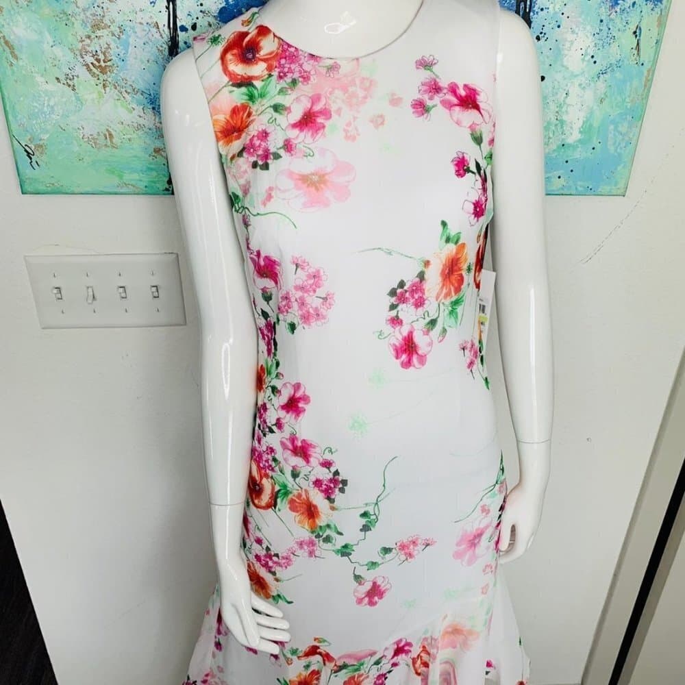 Calvin Klein Women's Floral A-Line‎ Dress - Thumbnail 10