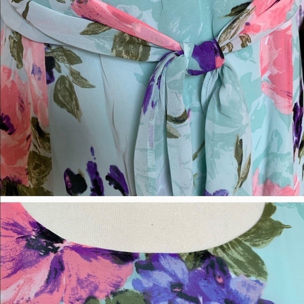 Anne Klein Floral Midi Dress - Thumbnail 3