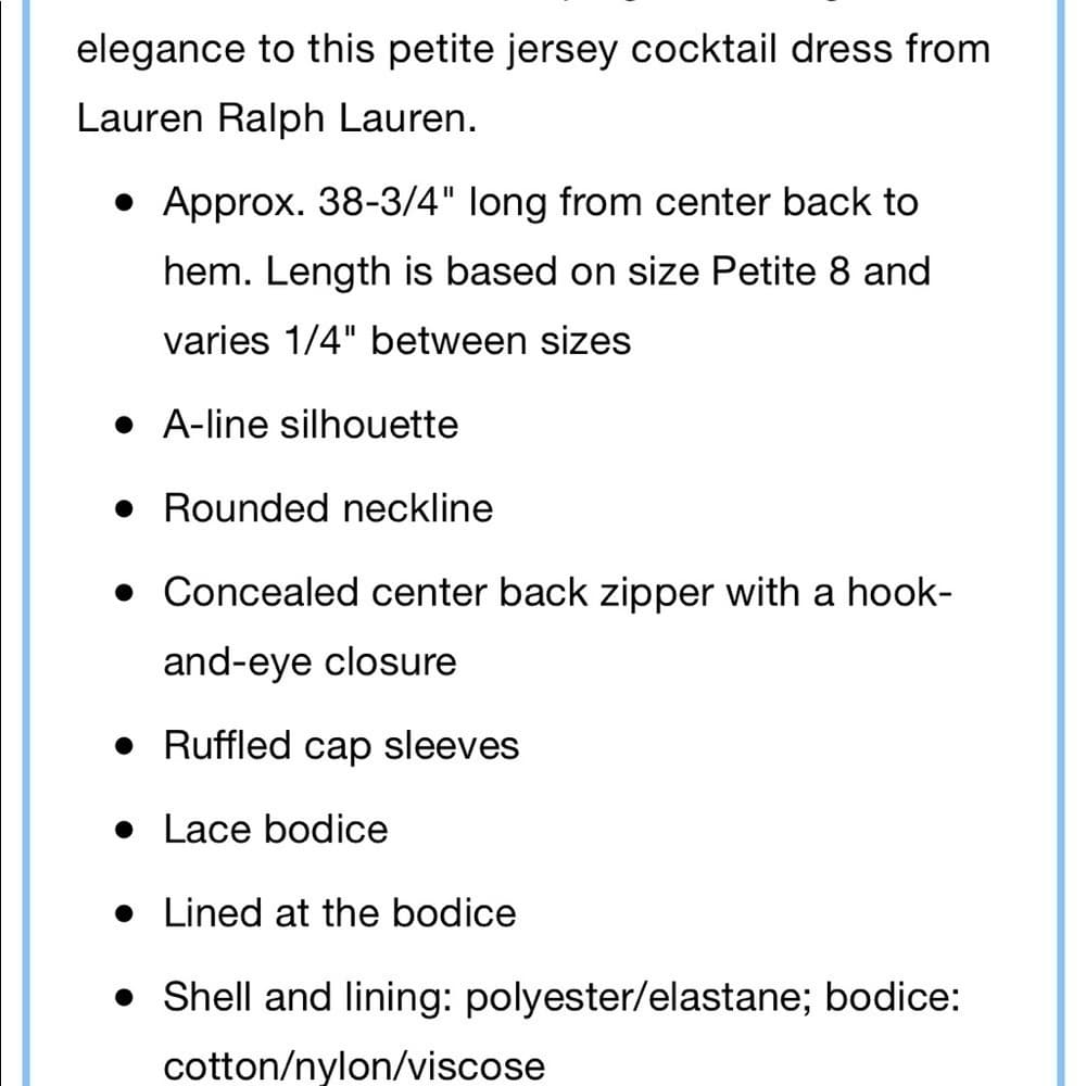 🆕 Lauren‎ Ralph Lauren Petite Lace-Bodice Dress - Thumbnail 6