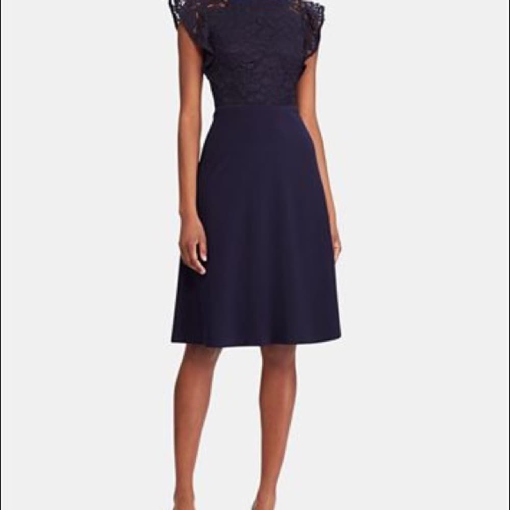 🆕 Lauren‎ Ralph Lauren Petite Lace-Bodice Dress - Thumbnail 4