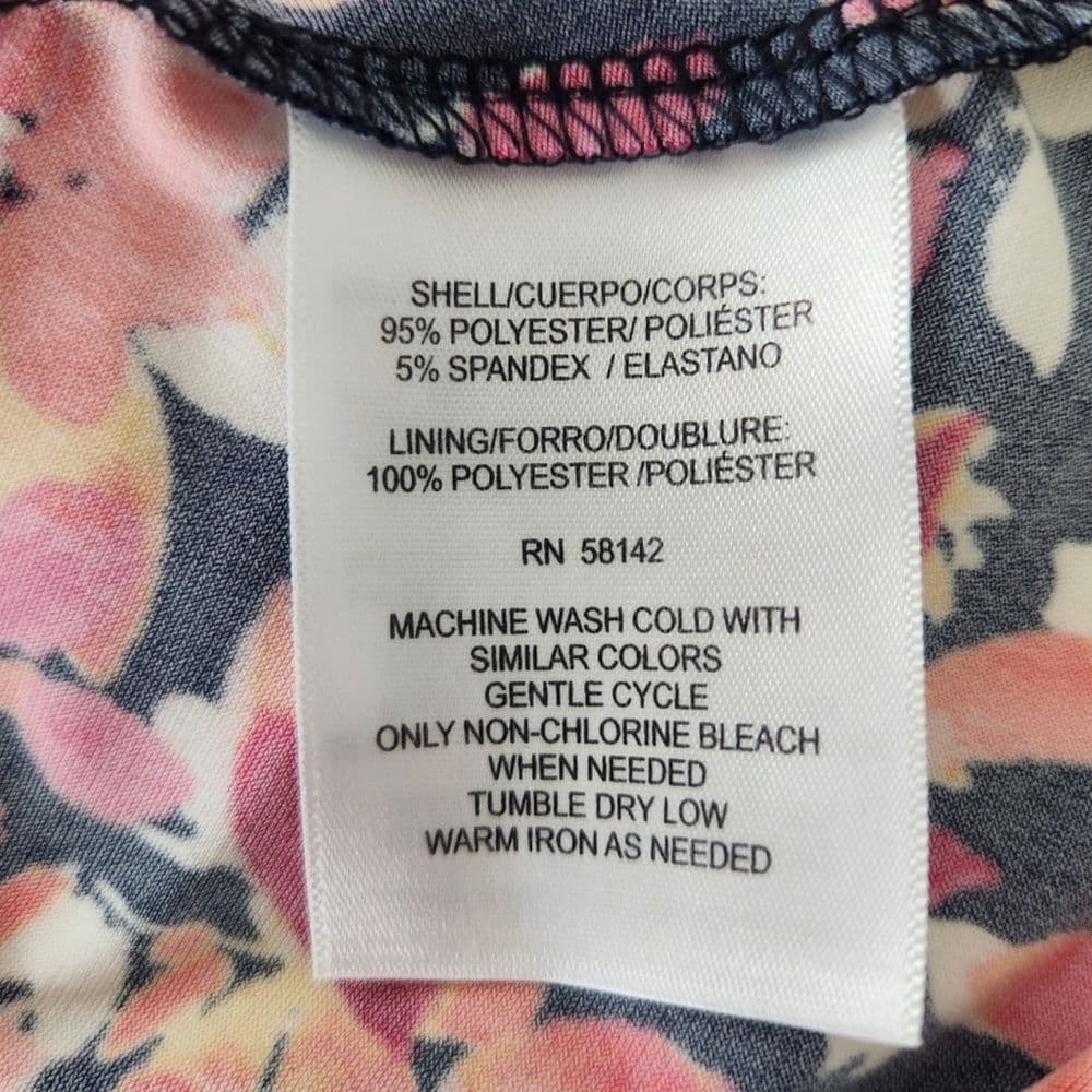 Floral Sleeveless Dress - Pink and Black - Thumbnail 4