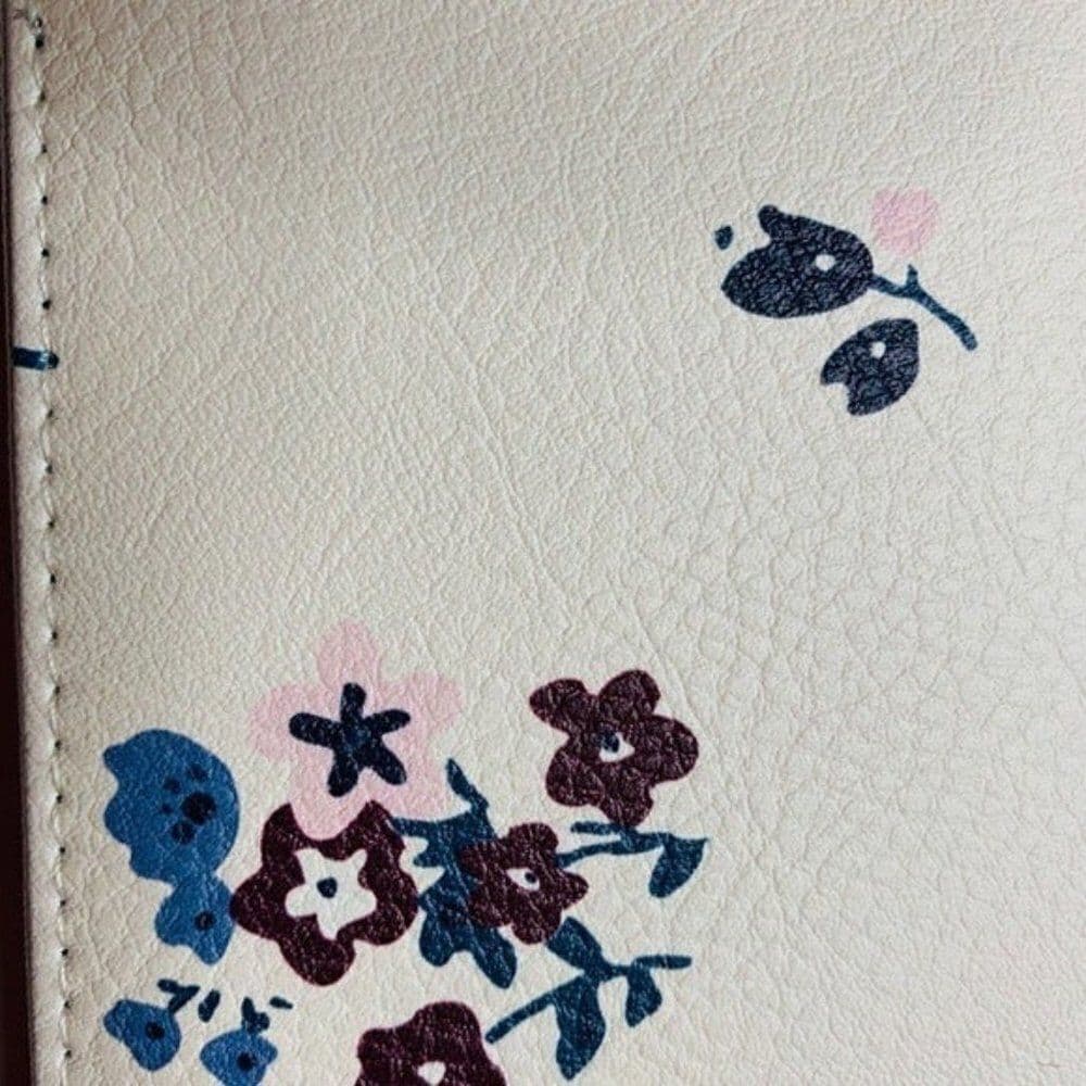 Nicole Miller Zipper Floral Cream Wallet - Thumbnail 4